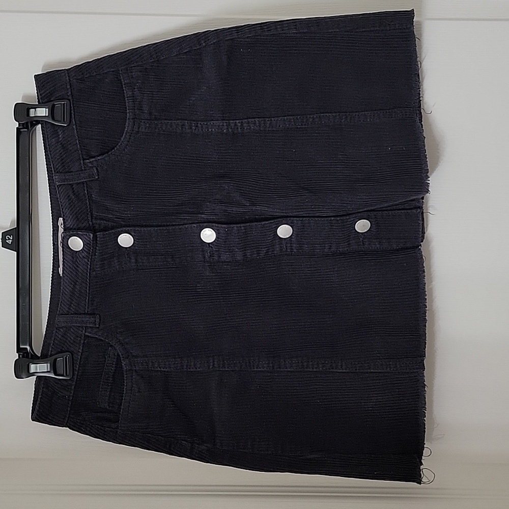 Primark Denim Co Size 6 Navy Blue Corduroy Mini Skirt, Excellent Used Condition